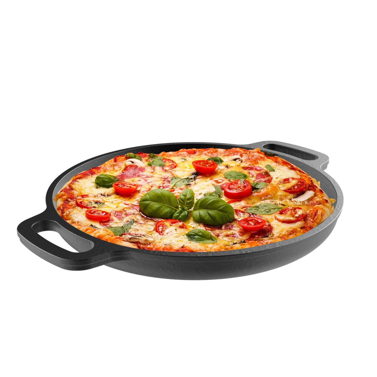 Classic Cuisine Cast Iron Pre-Seasoned Pizza Pan Skillet Cooking